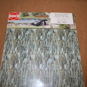 Busch 7421 Slate Wall 2 X Card Sheets EA 210x148mm