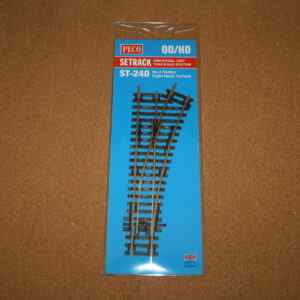 Peco Setrack ST-240 No.2 Right Hand Turnout Code 100 OO/HO Gauge