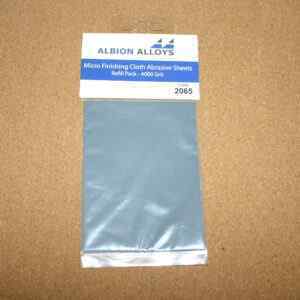 Albion Alloys 2065 Micro Finishing Cloth Abrasive Sheets Refill Pack 4000 Grit
