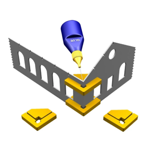 PR-SS-01 Snap & Glue Magnetic Clamps Set Square use for Card, Ply or Plastic Building by Proses 1 PR-SS-01 Snap & Glue Magnetic Clamps Set Square use for Card, Ply or Plastic Building by Proses