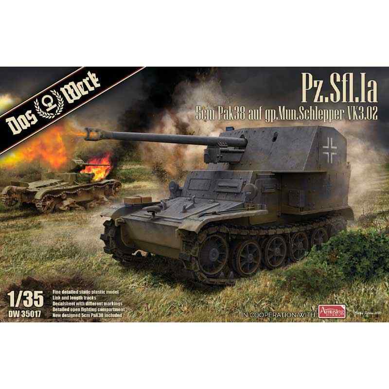 Pz.Sfl.Ia 5cm Pak38 auf gp.Mun.Schlepper (Das Werk) 1/35 Scale Model Kit DW35017 1 Pz.Sfl.Ia 5cm Pak38 auf gp.Mun.Schlepper (Das Werk) 1/35 Scale Model Kit DW35017