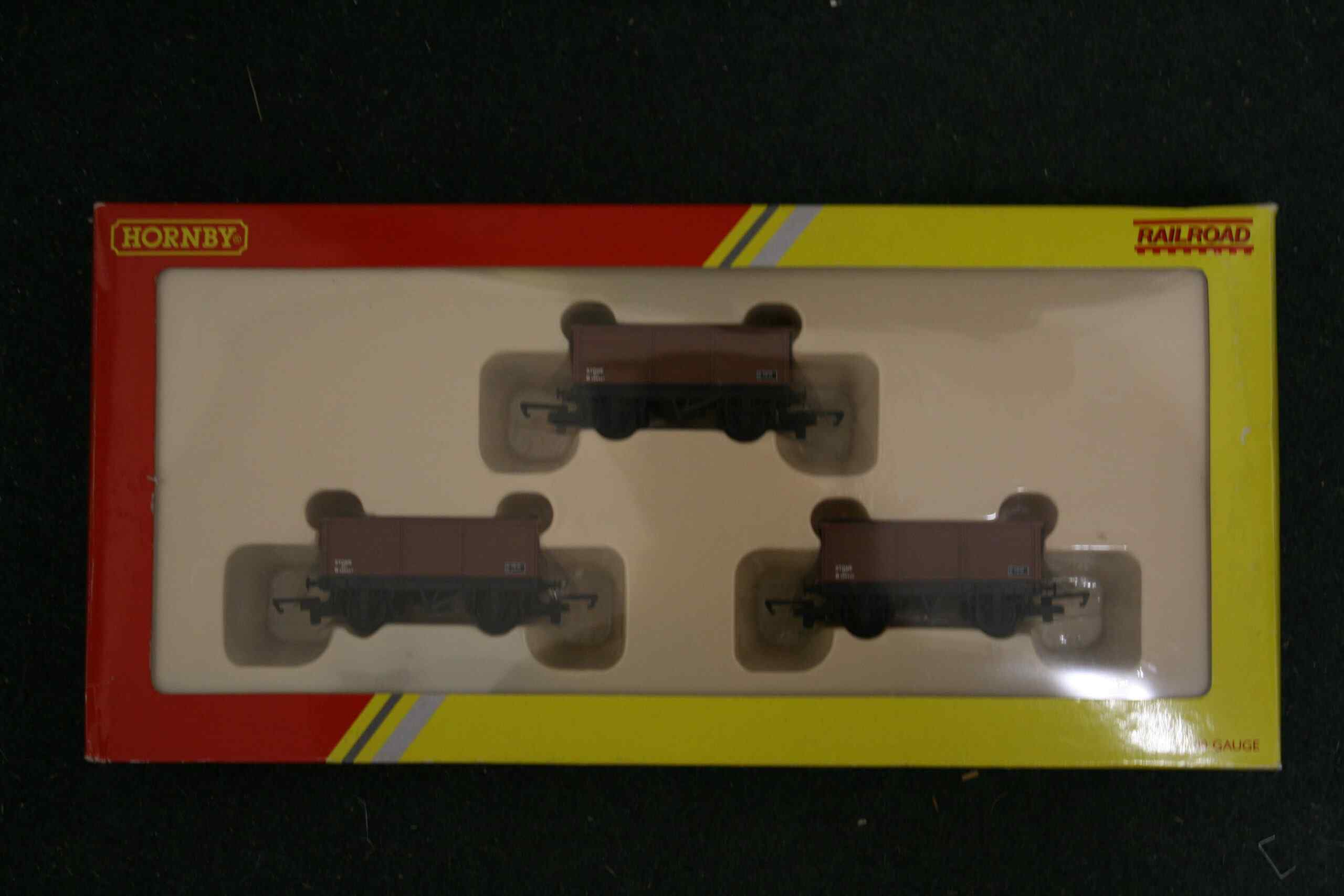 Lot Train Hornby Ancien : Loco + 3 Wagons + Rails + Boîte, Occasion