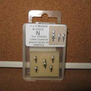 P & D Marsh PDX361 Lower Quadrent Ground Signals (5) Painted N Gauge Figures