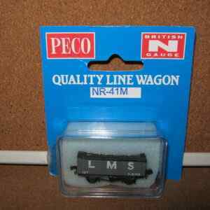 Peco NR-41M Coal Wagon 7 Plank LMS Grey Pre-Owned Tarpalling Sheet Added
