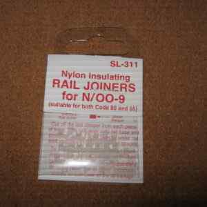 SL-311 Insulating Rail Joiners (Fishplates) suitable for N Gauge & 009 Track
