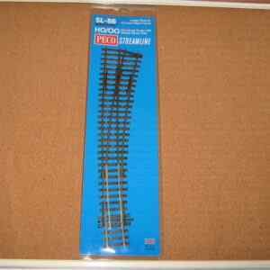 Peco Streamline SL-86 Large Radius Curved Right Hand Insulfrog Code 100 OO/HO Gauge