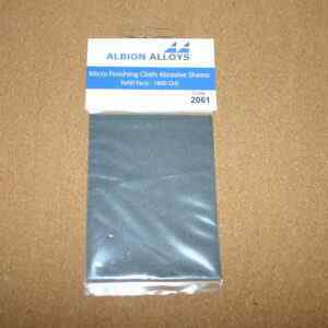 Albion Alloys 2061 Micro Finishing Cloth Abrasive Sheets Refill Pack 1800 Grit