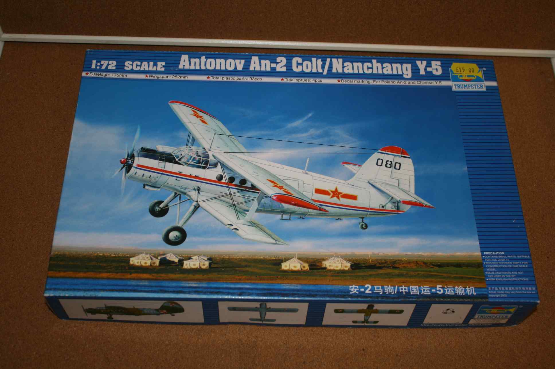 Trumpeter 01602 - Modellino Antonov An-2 Colt / Nanchang Y-5 In Scala 1:72, Plastica Da Montare