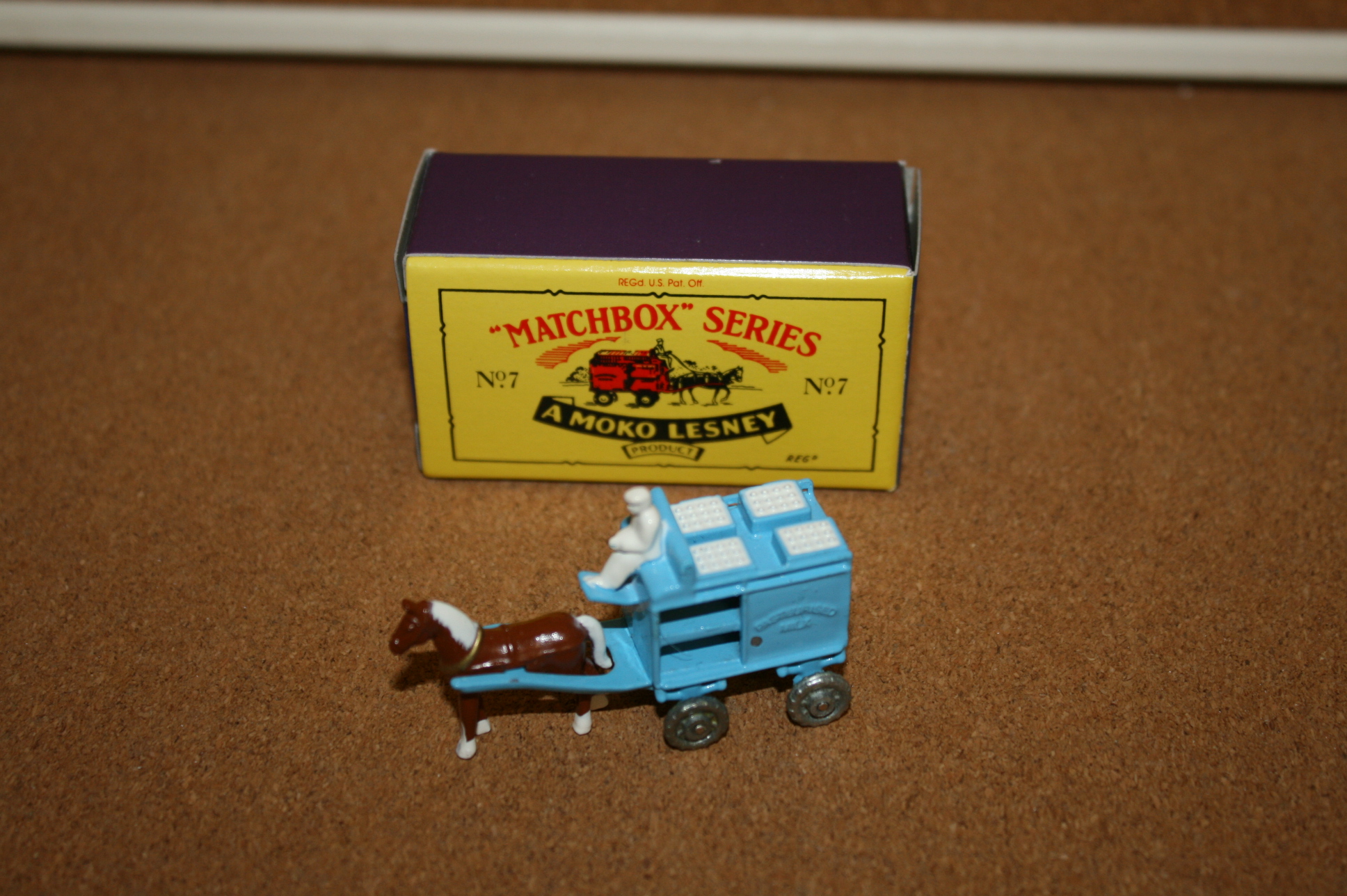 Matchbox Series No7 Blue Horse Drawn Carriage Milk Delivery (1988 ...