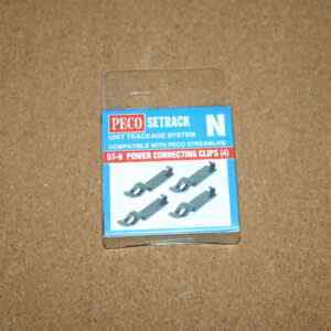 Peco Setrack ST-9 Twin Power Connecting Clips Pkt.4 (Peco N)