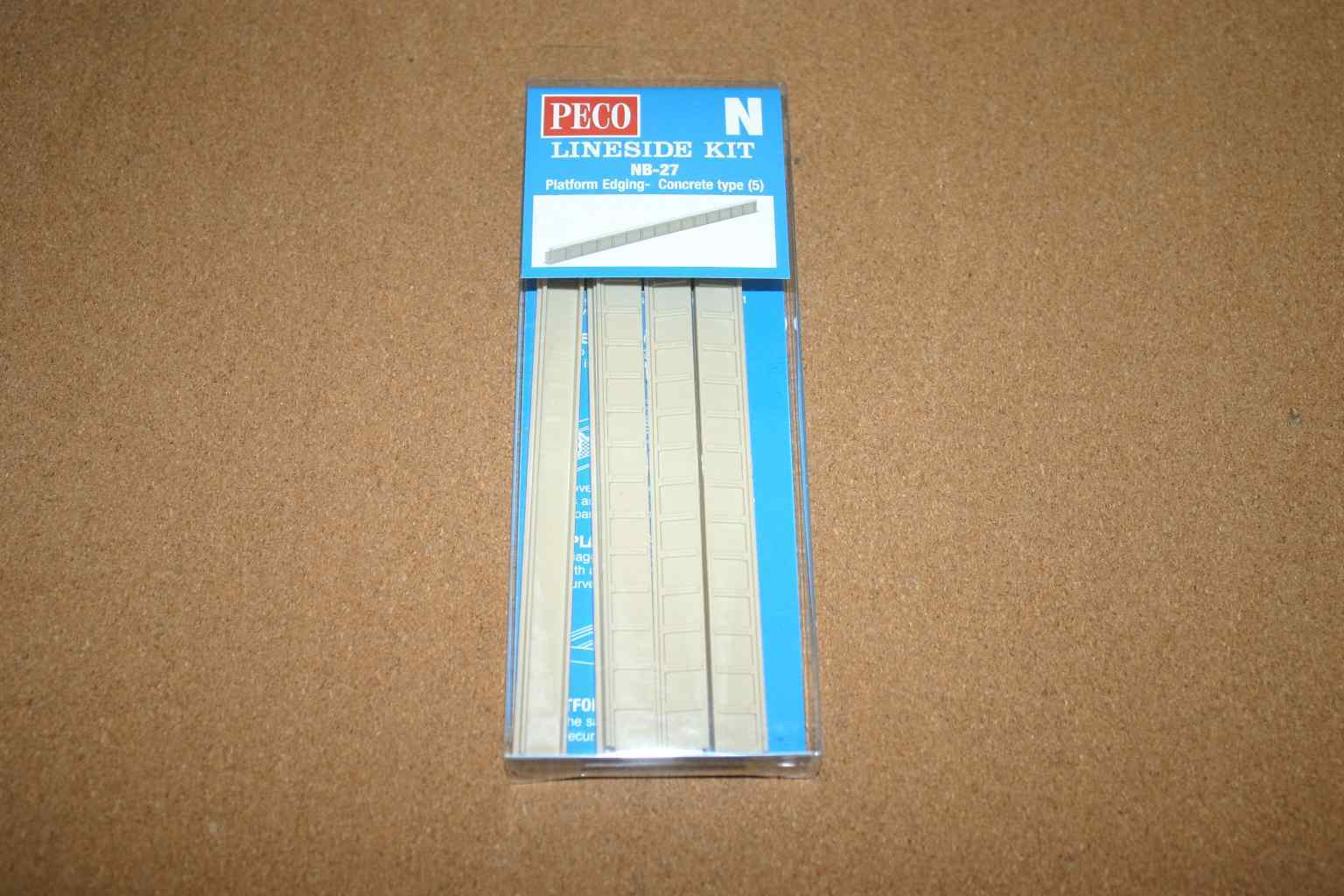 Peco Lineside Kit NB-27 Platform Edging (Concrete Type) (5 per Packet) N Gauge 1 Peco Lineside Kit NB-27 Platform Edging (Concrete Type) (5 per Packet) N Gauge