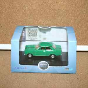Oxford Diecast 76FE001 Ford Escort Mk1 Modana Green (Automobile) 1:76 Scale