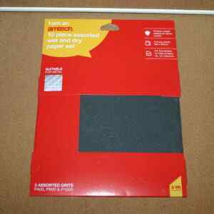 Amtech S3865 10 Piece Assorted Wet and Dry Silicon Carbide Paper (Size per Sheet 230mm x 280mm)
