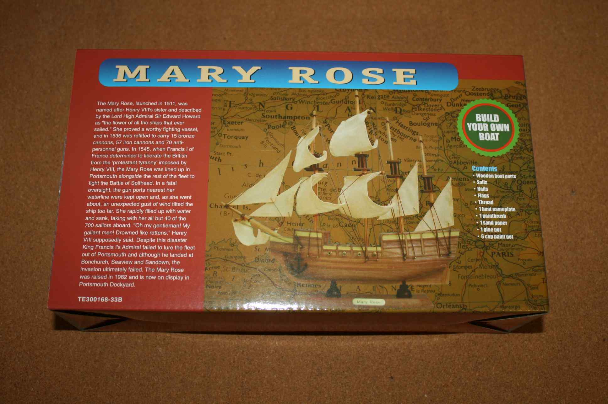 TP TE300168-33B "Mary Rose" Wooden Starter Boat Kit 1 TP TE300168-33B "Mary Rose" Wooden Starter Boat Kit