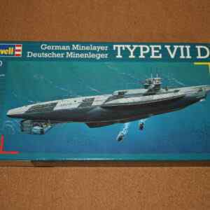 Revell 05107 German Minelayer Submarine Deutscher Minenleger Type VII D Model Kit 1/130 Scale