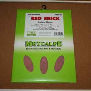 Metcalfe M0054 Red Brick Card Sheets OO/HO Scale
