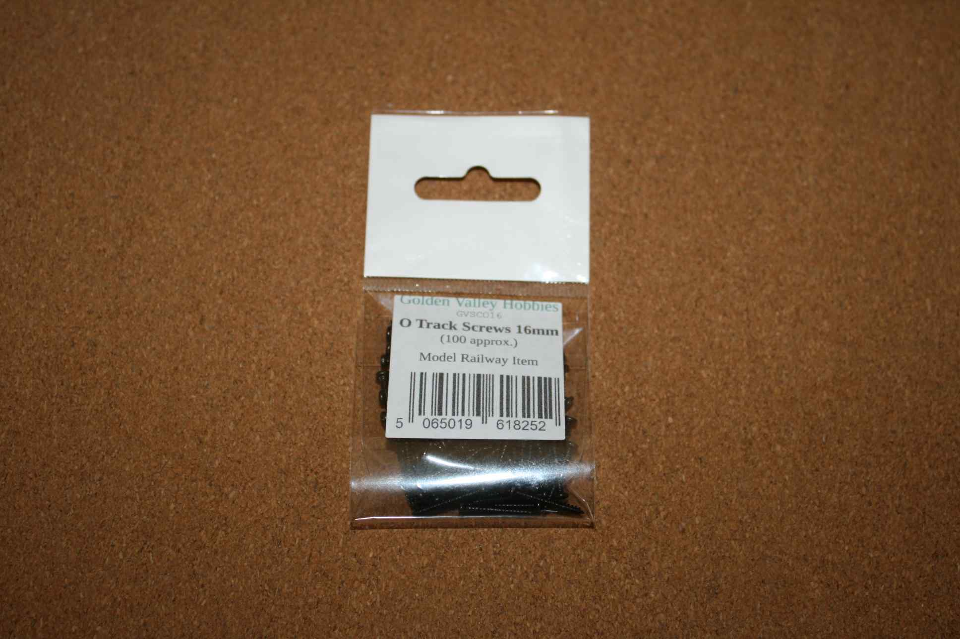 Golden Valley Hobbies GVSCO16 Track Screws for O Scale 16mm Long 1 Golden Valley Hobbies GVSCO16 Track Screws for O Scale 16mm Long