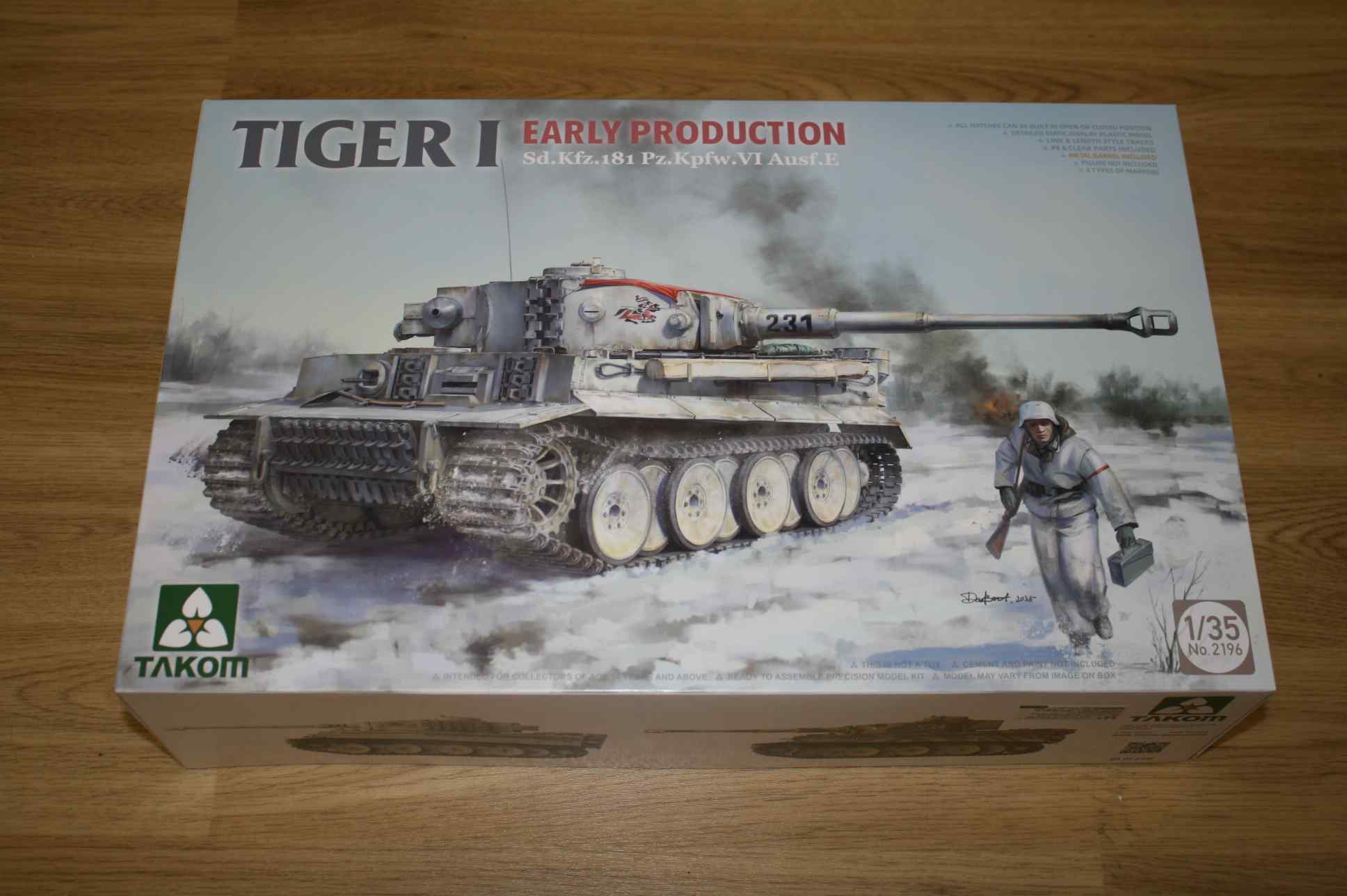 Takom 02196 German Army Tiger I Early Tank Model Kit 1/35 Scale 1 Takom 02196 German Army Tiger I Early Tank Model Kit 1/35 Scale
