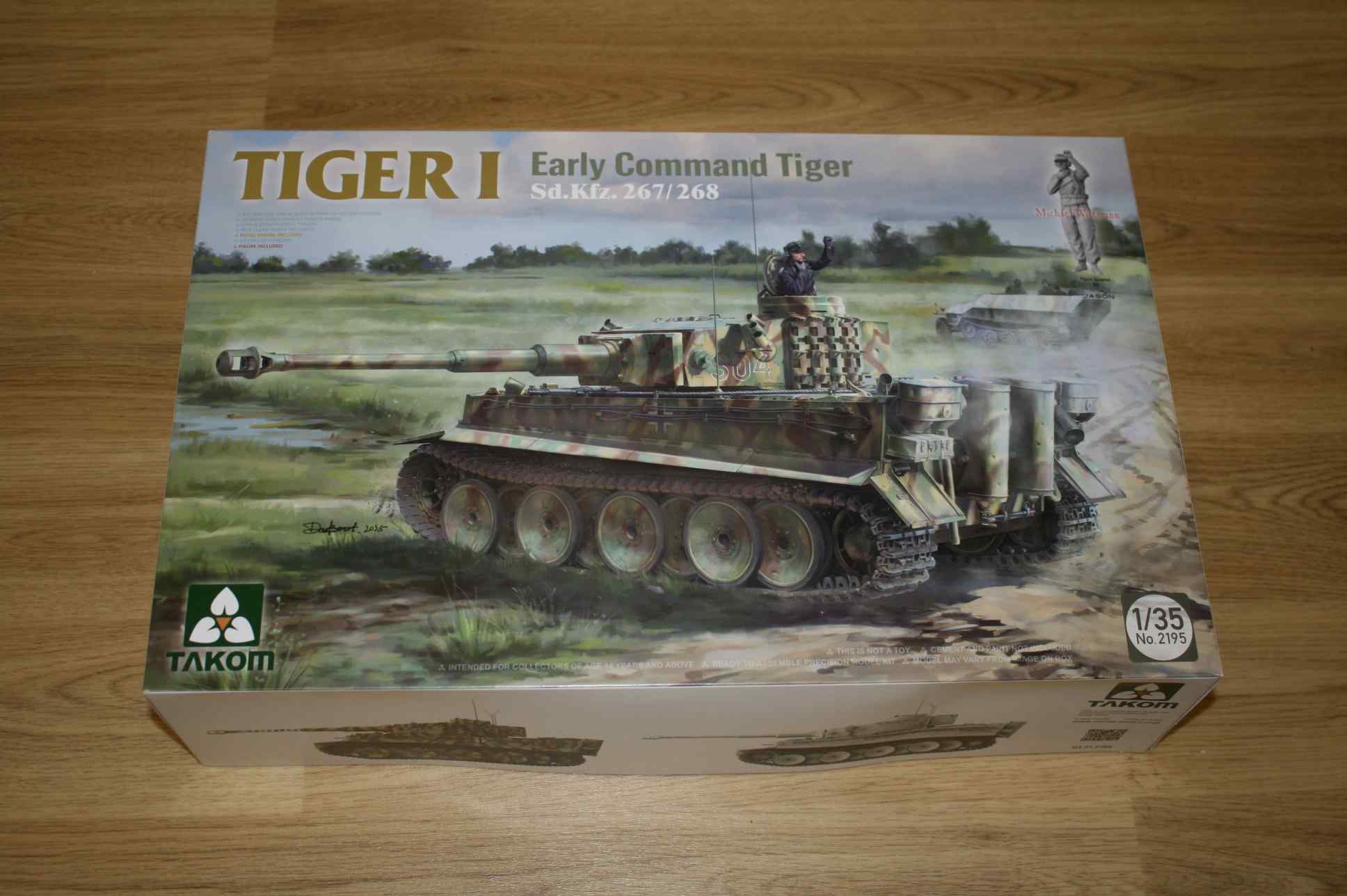 Takom 02195 German Army Tiger I Early Command Tank Model Kit 1/35 Scale (w/ Wittman figure 1/16 Scale included) 1 Takom 02195 German Army Tiger I Early Command Tank Model Kit 1/35 Scale (w/ Wittman figure 1/16 Scale included)