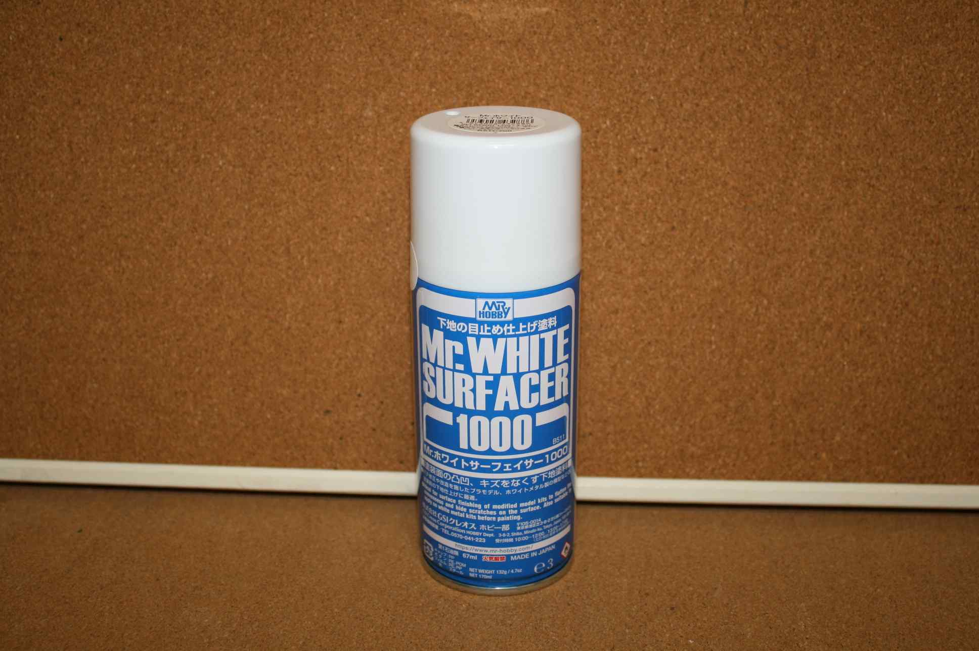 Mr Hobby B511 Mr White Surfacer 1000 Rattle Spray Can 60ml 1 Mr Hobby B511 Mr White Surfacer 1000 Rattle Spray Can 60ml