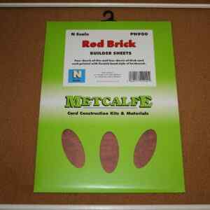 Metcalfe PN900 Red Brick Builder Sheets N Scale Card Kit