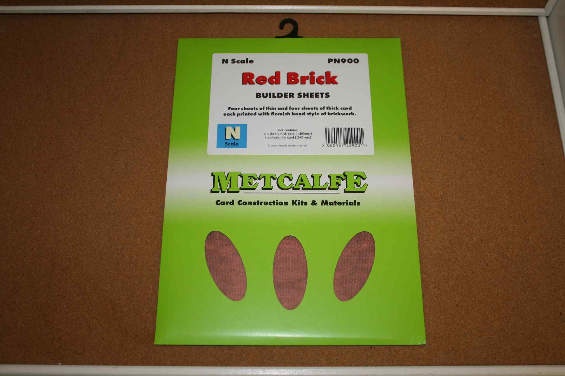Metcalfe PN900 Red Brick Builder Sheets N Scale Card Kit 1 Metcalfe PN900 Red Brick Builder Sheets N Scale Card Kit