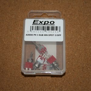 Expo A28095 PK 5 SUB MIN DPDT Centre Off Switch