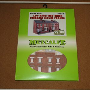 Metcalfe PO274 Low Relief Red Brick Terraced House Fronts OO/HO Scale Card Kit