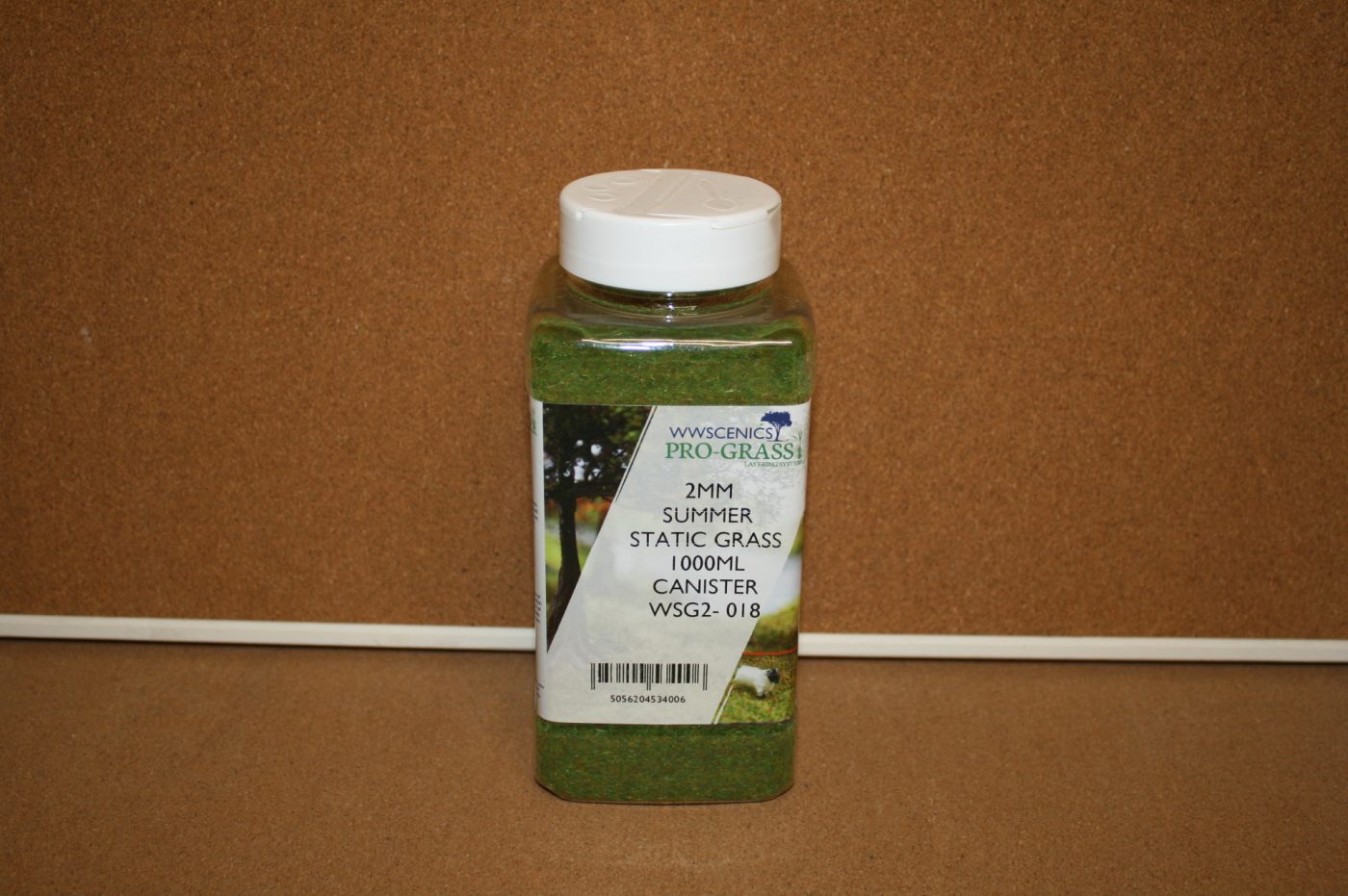 WWScenics WSG2-018 2mm Summer Static Grass 1000ml Canister 1 WWScenics WSG2-018 2mm Summer Static Grass 1000ml Canister